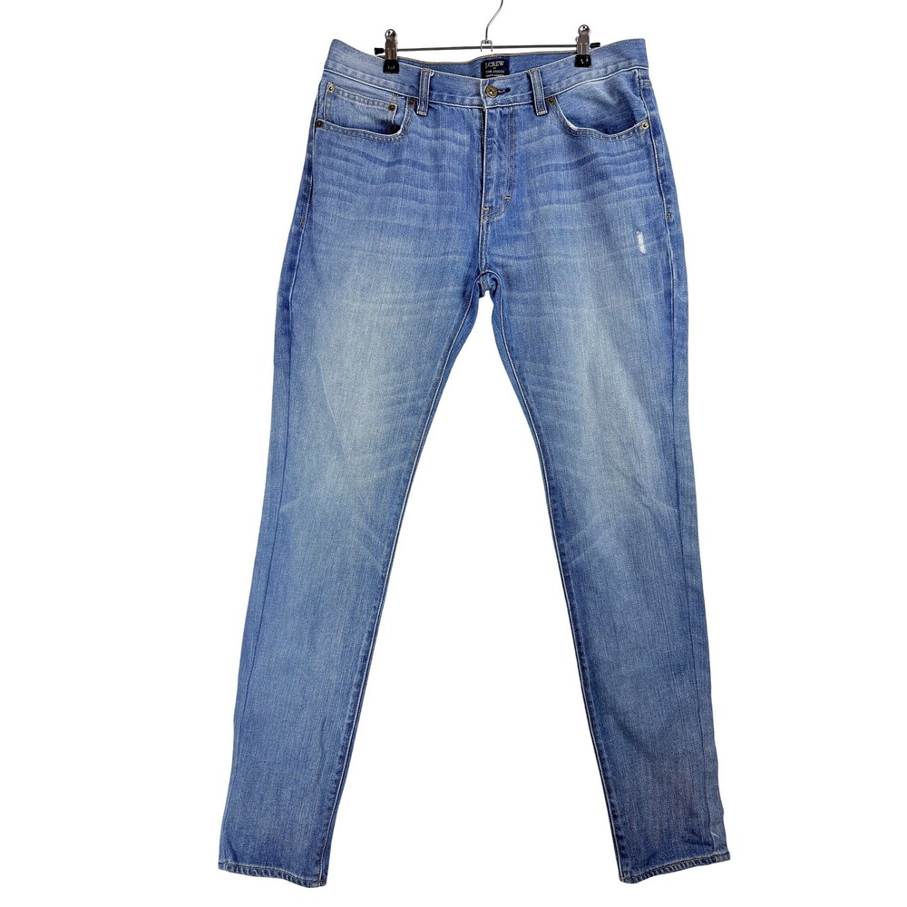 J.Crew The‎ Driggs Mens 32x34 Blue Wash Denim Jeans Slim Fit